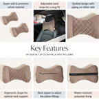 Soft Ergonomic Neck Rest Pillows Set Of 2 Nestasia