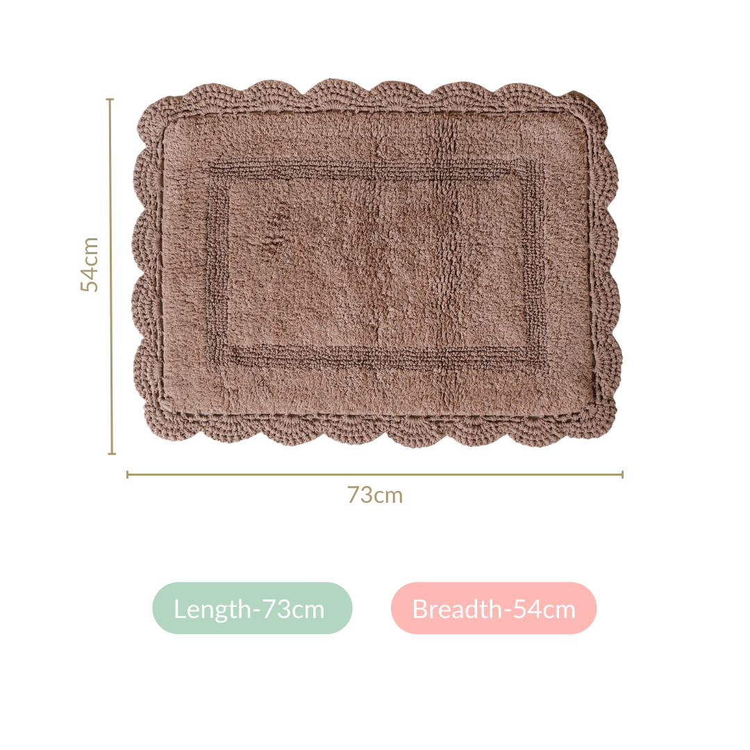 Plush Crochet Cotton Door Mats Set Of 2 29x21 Inch Nestasia
