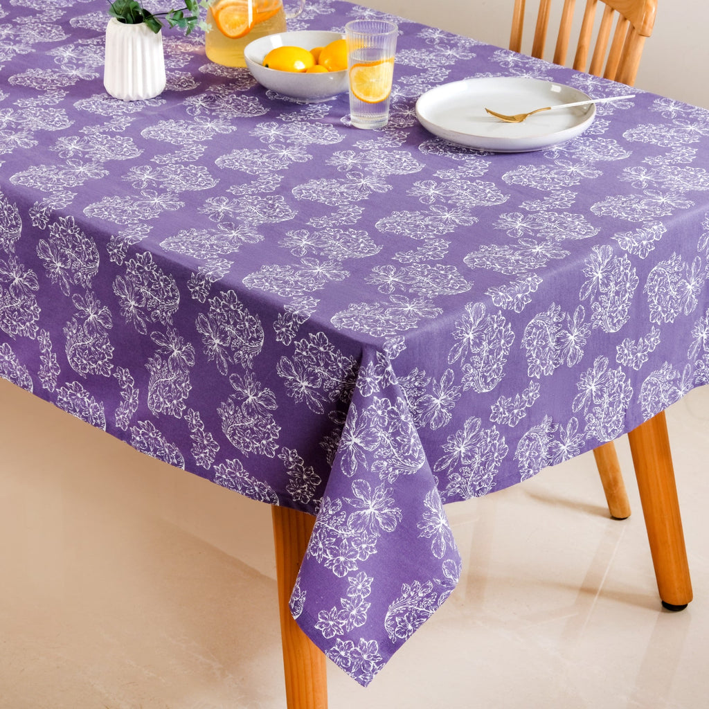 Soft Lilac Table Cloth For 6 Seater 154 x 208cm Nestasia