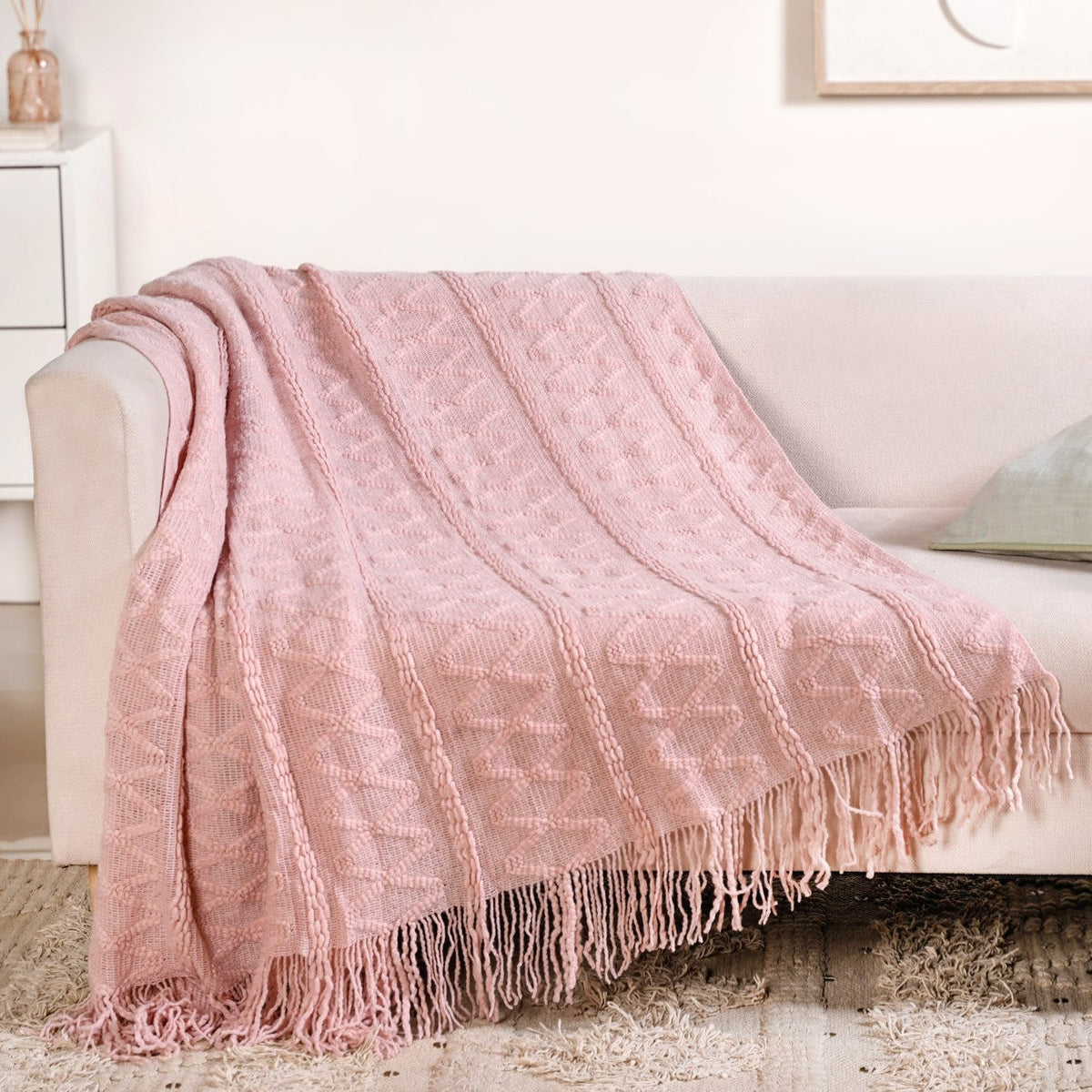 Softcore Blush Pink Throw Nestasia