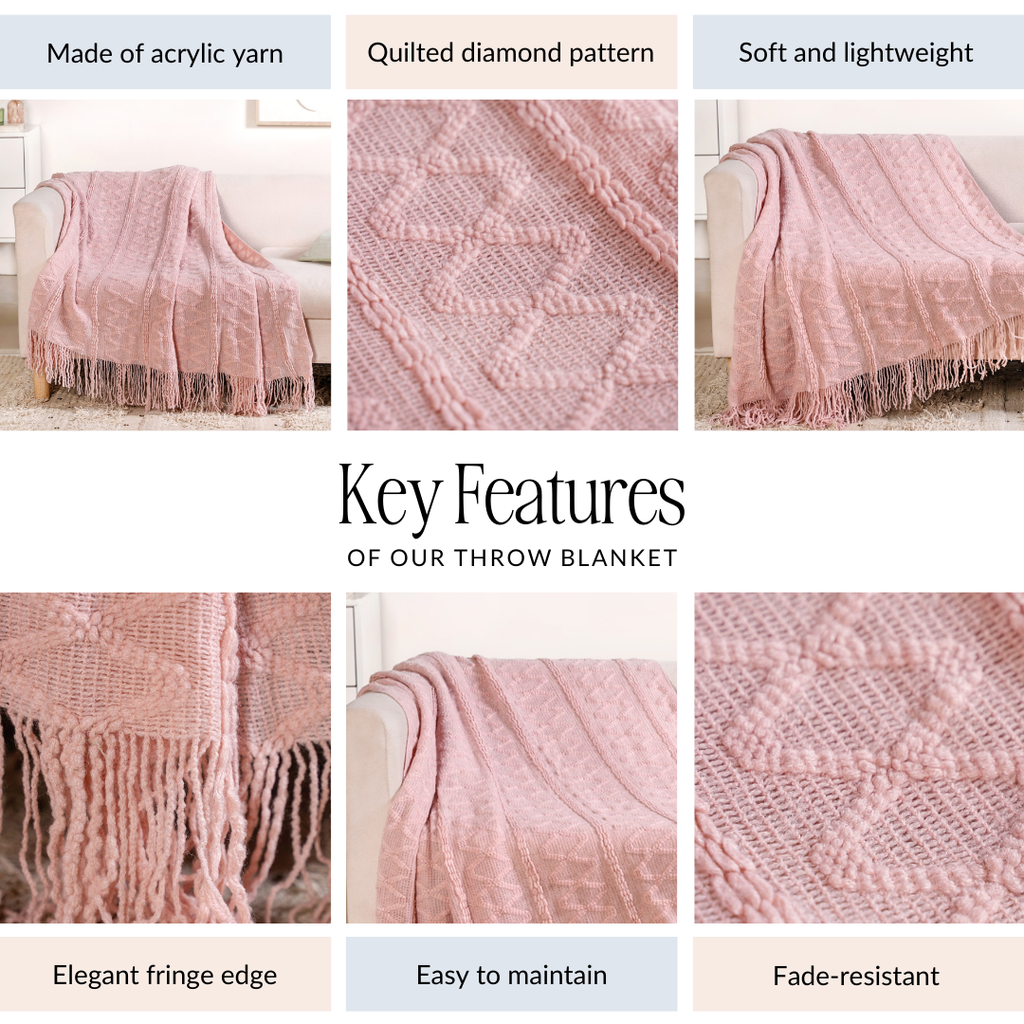Softcore Blush Pink Throw Nestasia
