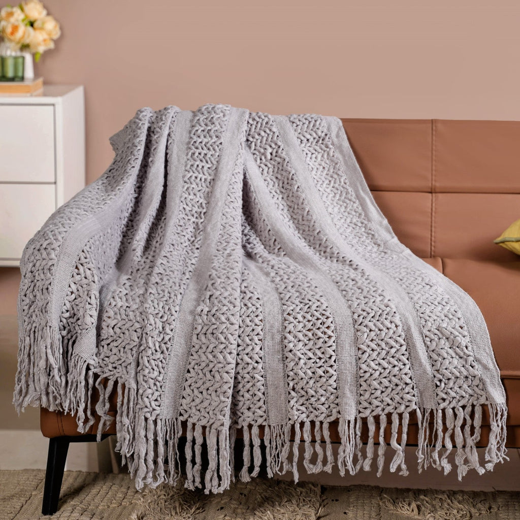 Softspell Couch Throw Grey Nestasia