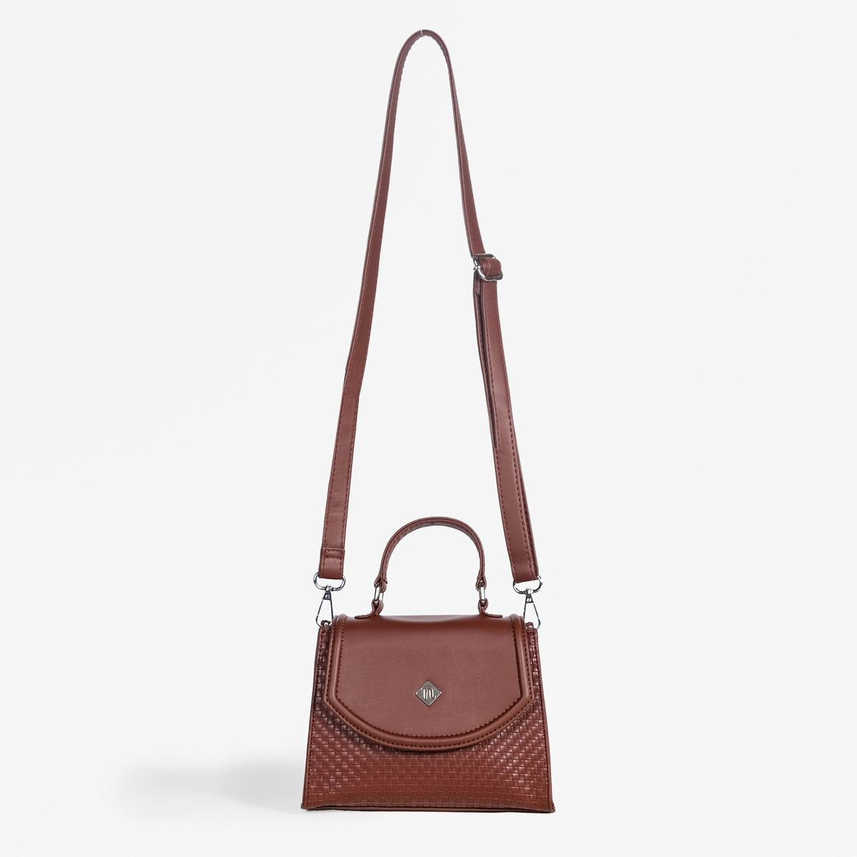 Soi Brown Handbag With Sling Strap Nestasia
