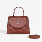 Soi Brown Handbag With Sling Strap Nestasia