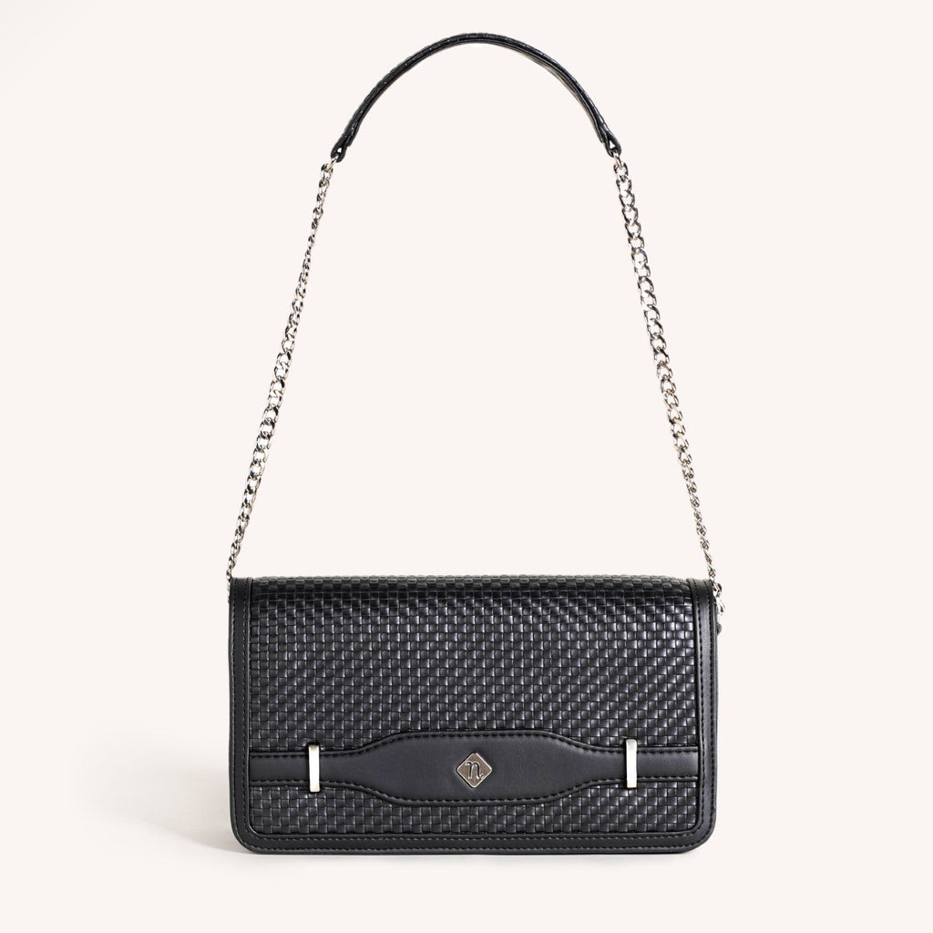 Soi Tresse Black Sling Bag For Women Nestasia