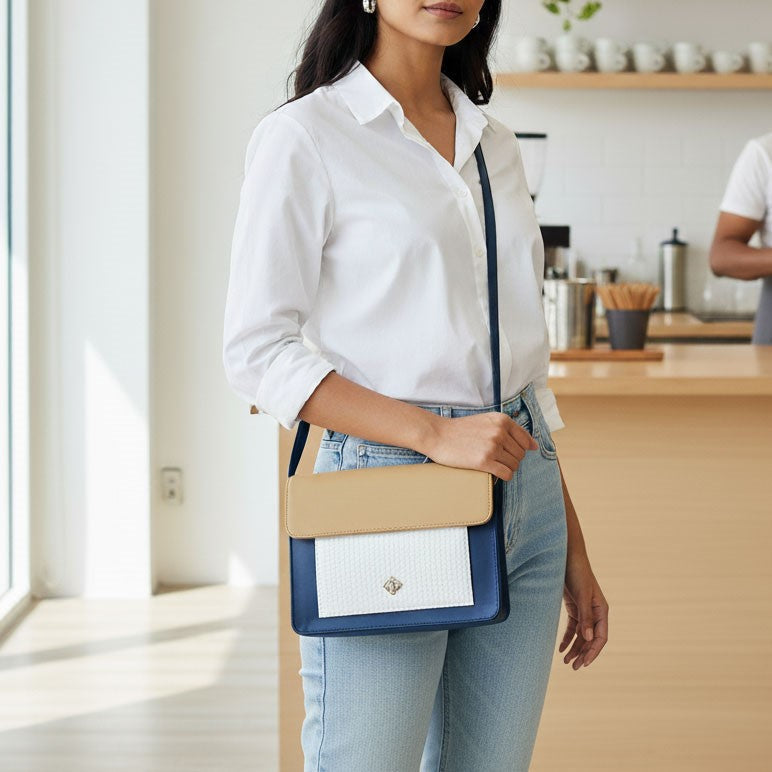 Soi Tresse Blue Magic Shoulder Bag Nestasia