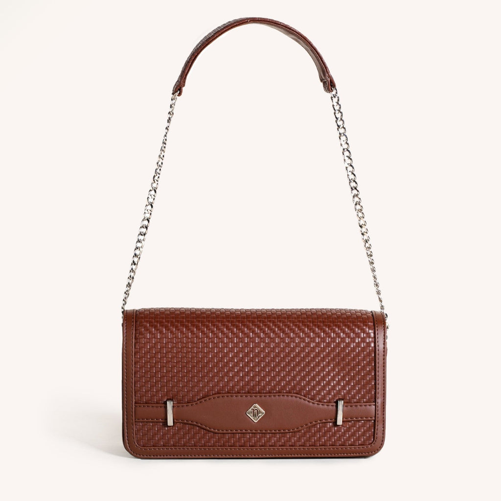 Soi Tresse Brown Sling Bag For Women Nestasia