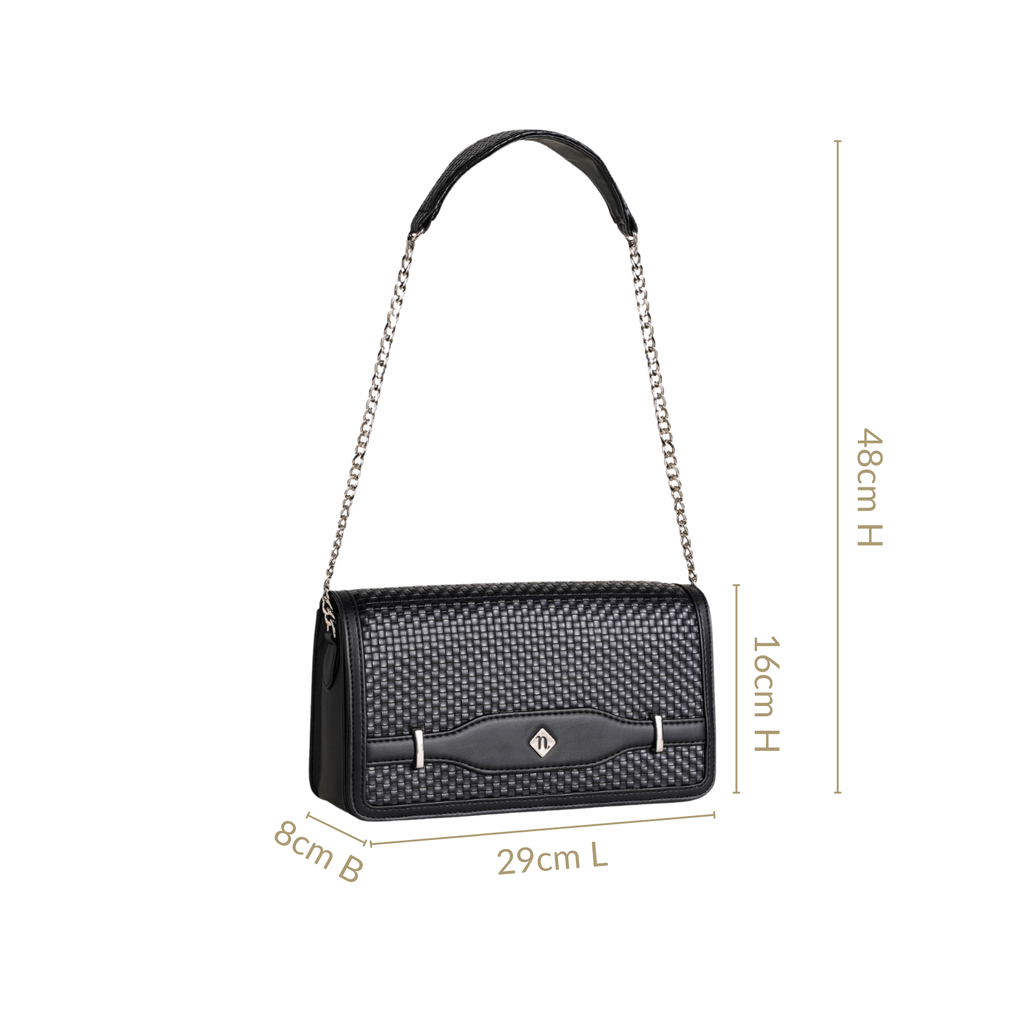 Soi Tresse Black Sling Bag For Women Nestasia