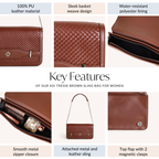 Soi Tresse Brown Sling Bag For Women Nestasia