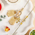 Gilded Cascade Rakhi And Lumba Set Nestasia