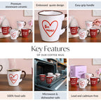 Soulmate Love Quotes Ceramic Mug Set Of 4 Nestasia