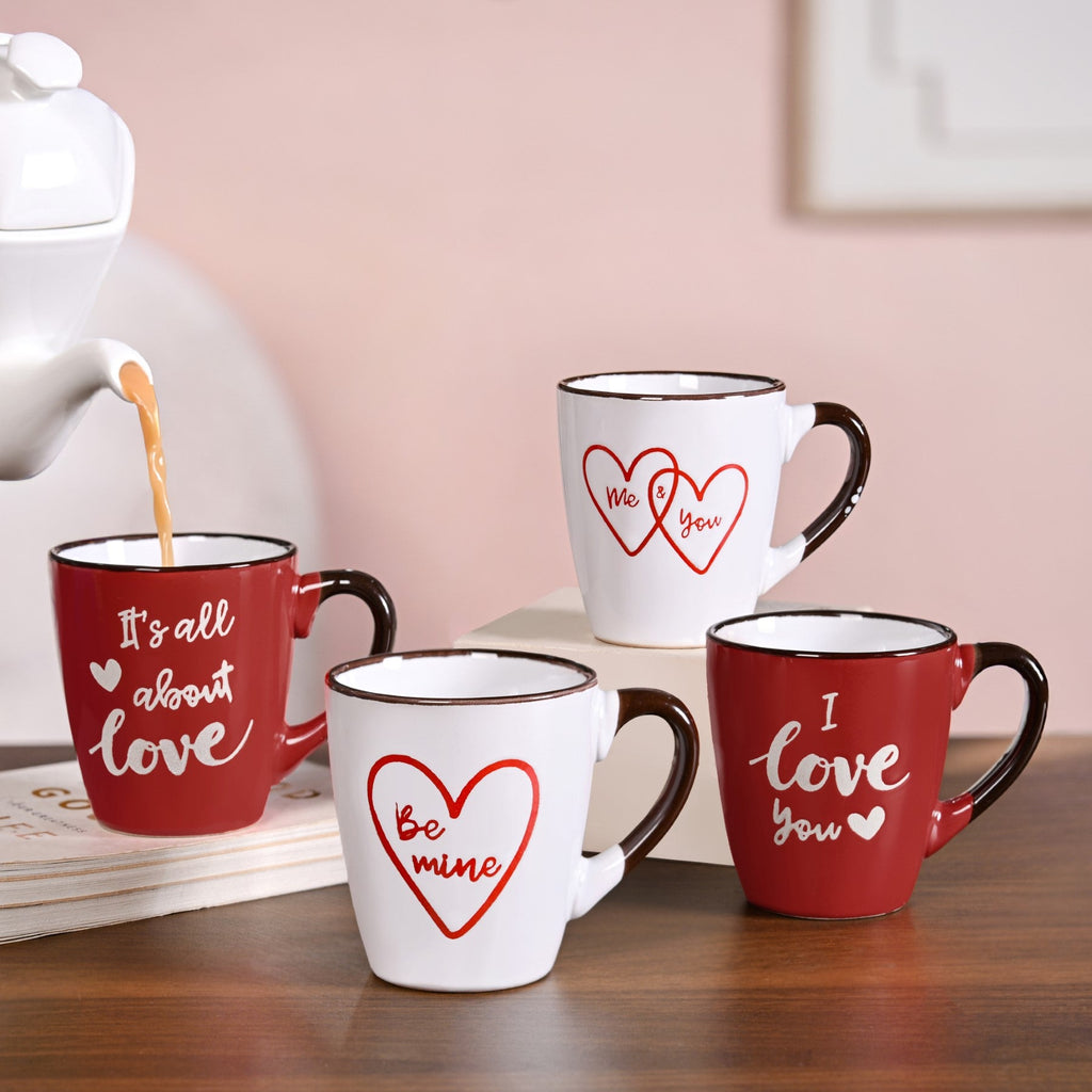 Soulmate Love Quotes Ceramic Mug Set Of 4 Nestasia