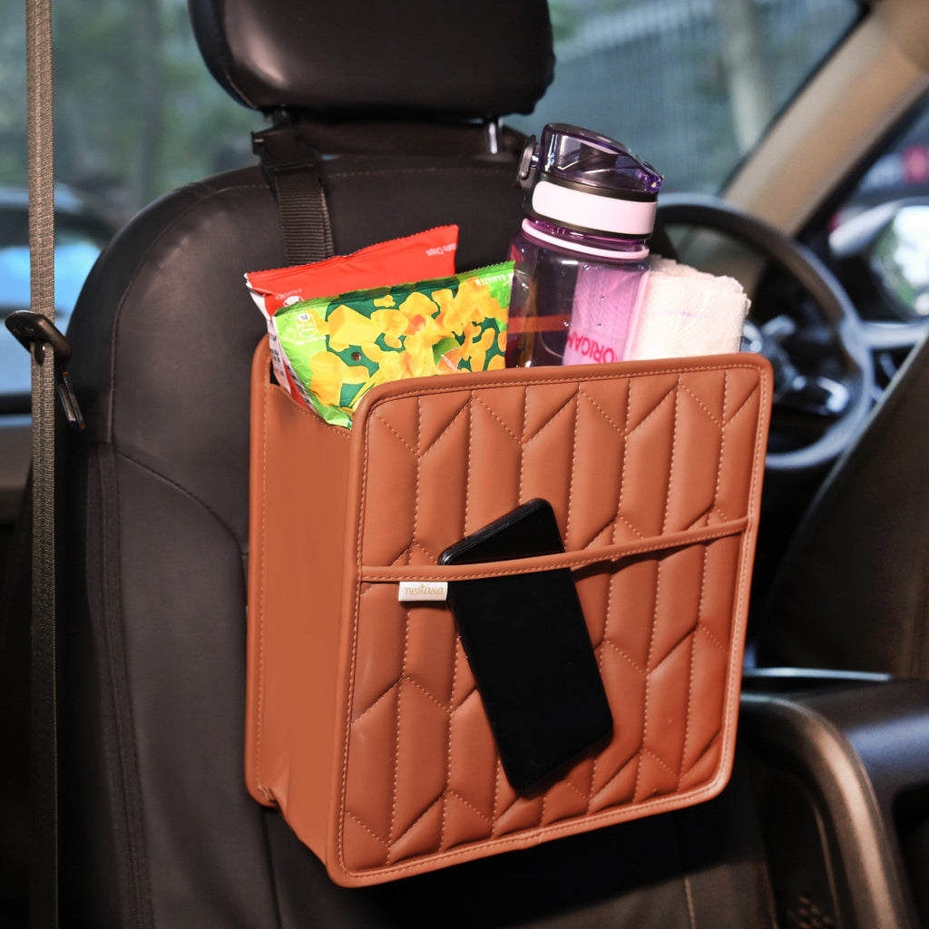 Spacious Car Backseat Organiser With Quilted Design Nestasia