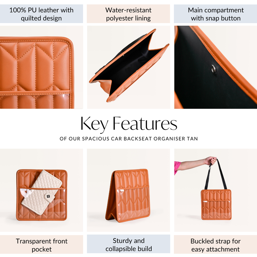 Spacious Car Backseat Organiser With Quilted Design Nestasia