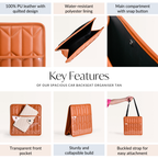 Spacious Car Backseat Organiser With Quilted Design Nestasia