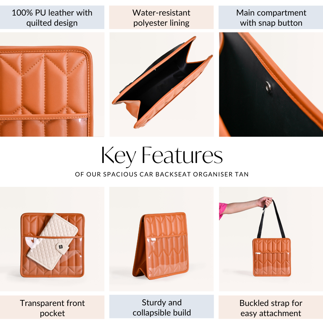 Spacious Car Backseat Organiser With Quilted Design Nestasia