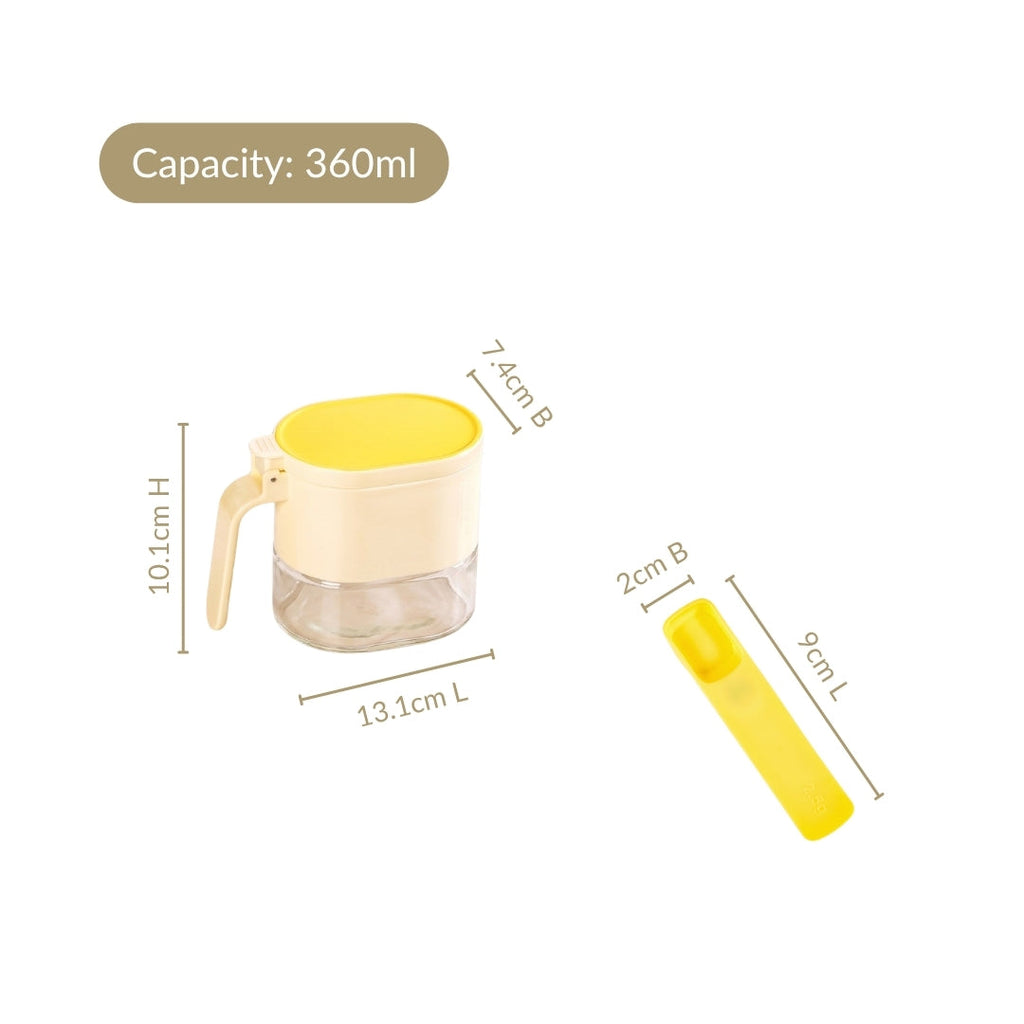 Spice Jar For Kitchen With Magnetic Spoon 360ml Nestasia