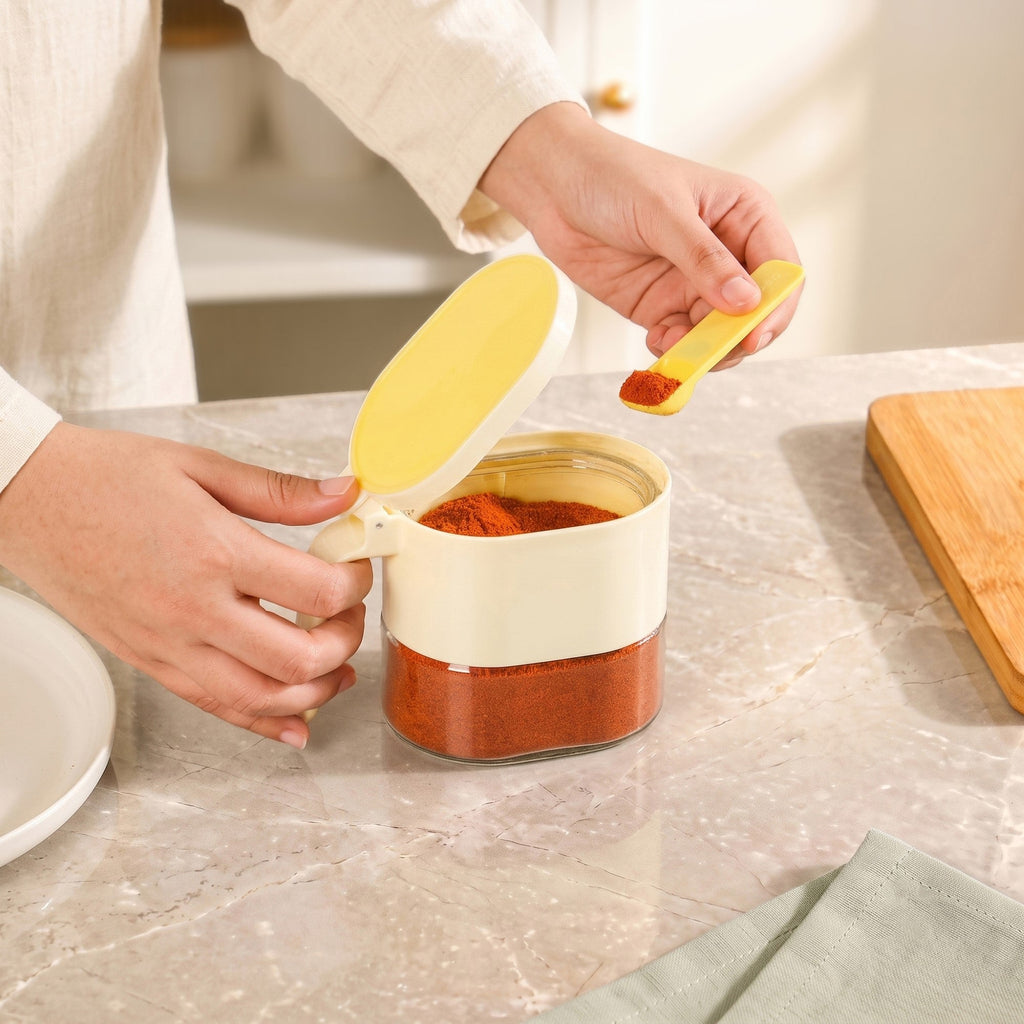 Spice Jar For Kitchen With Magnetic Spoon 360ml Nestasia
