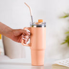 Glacio Spillproof Stainless Steel Water Bottle Soft Apricot 850ml Nestasia