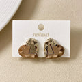 Split Heart Golden Studs Nestasia