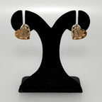 Split Heart Golden Studs Nestasia