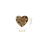 Split Heart Golden Studs Nestasia