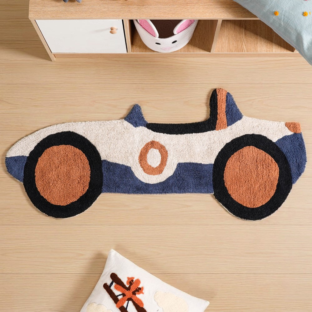 Sports Car Tufted Kids Rug 110x46cm Nestasia