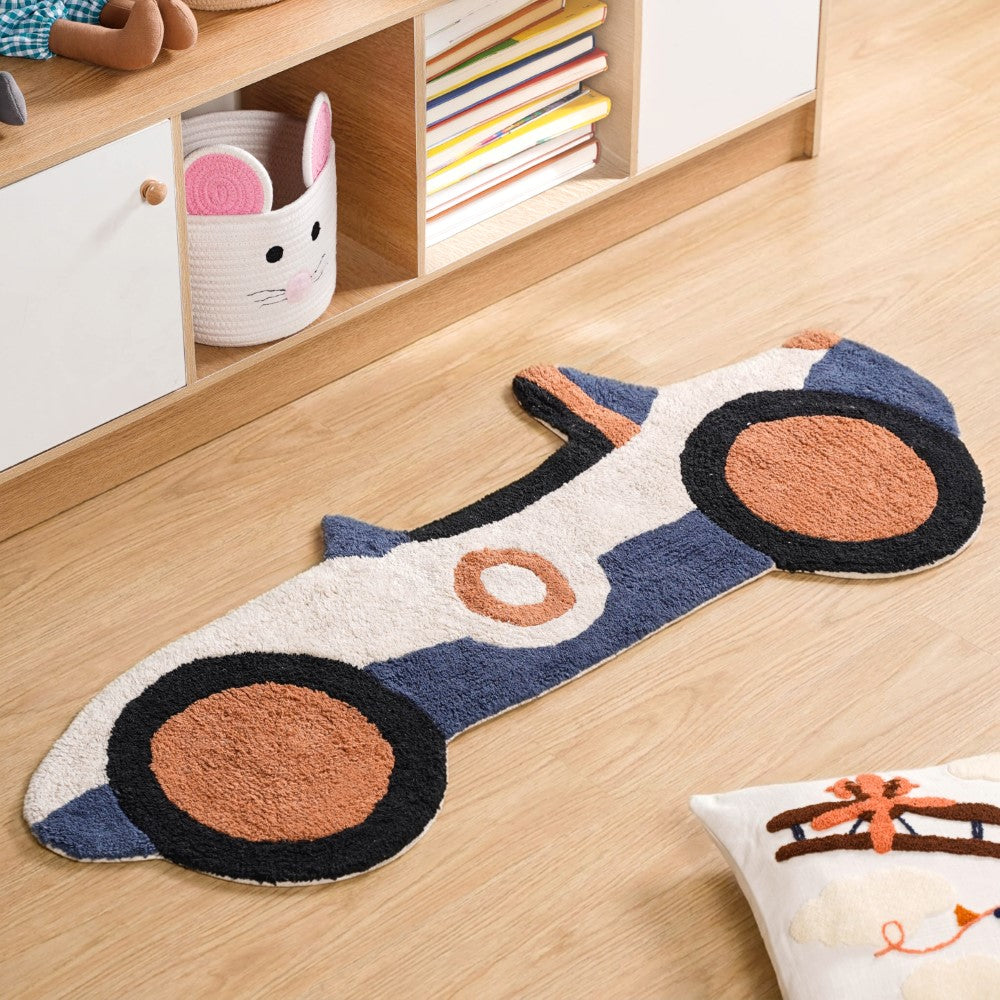 Sports Car Tufted Kids Rug 110x46cm Nestasia