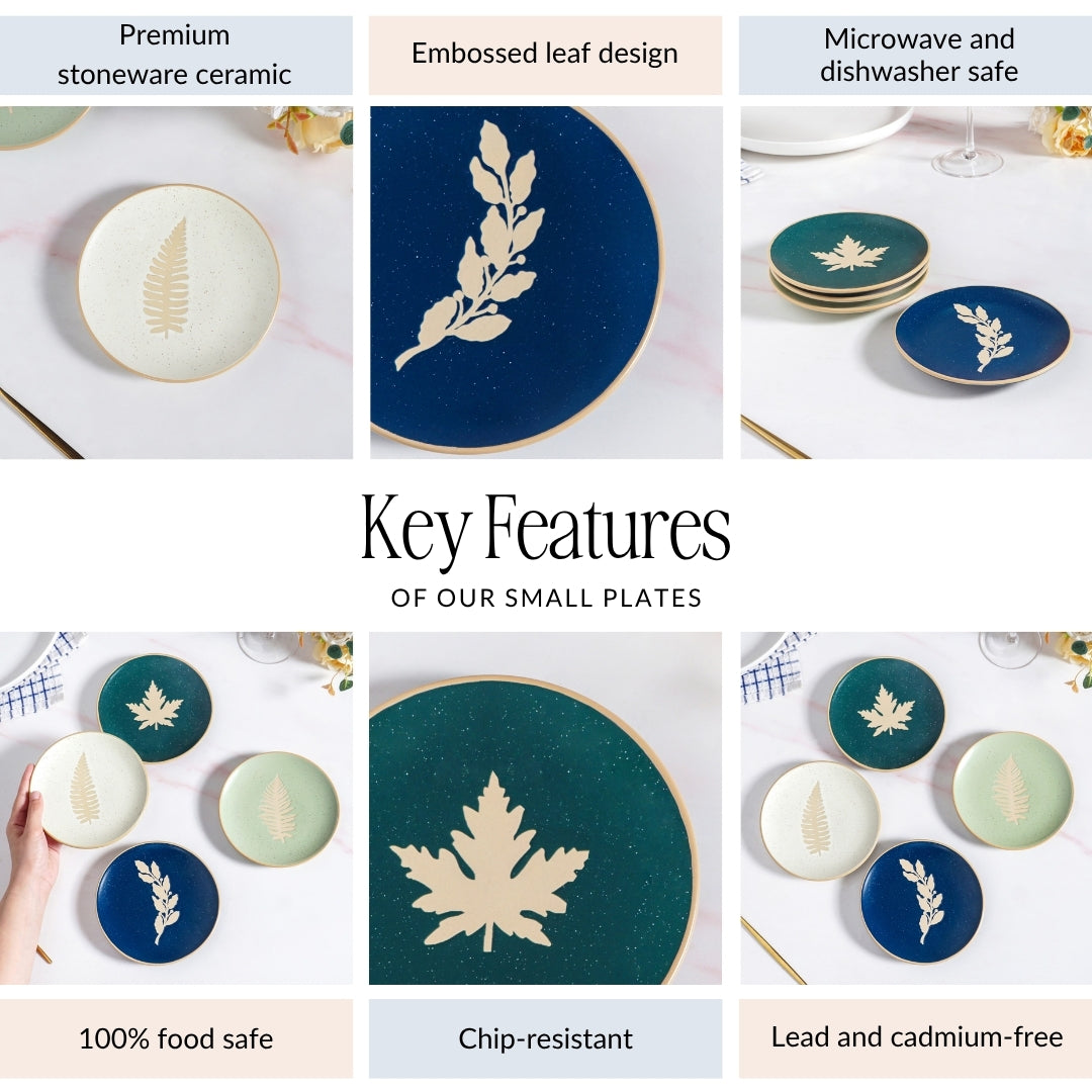 Spring Leaf Small Plates Set Of 4 15cm Nestasia