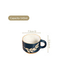 Spring Leaf Stackable Ceramic Cup Set Of 4 145ml Nestasia
