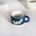 Spring Leaf Stackable Ceramic Cup Set Of 4 145ml Nestasia
