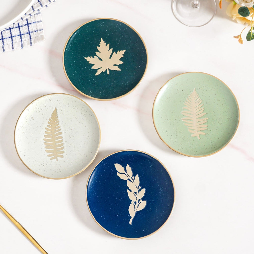 Spring Leaf Small Plates Set Of 4 15cm Nestasia