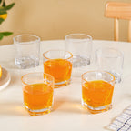 Square Base Whiskey Glass Set Of 6 250ml Nestasia