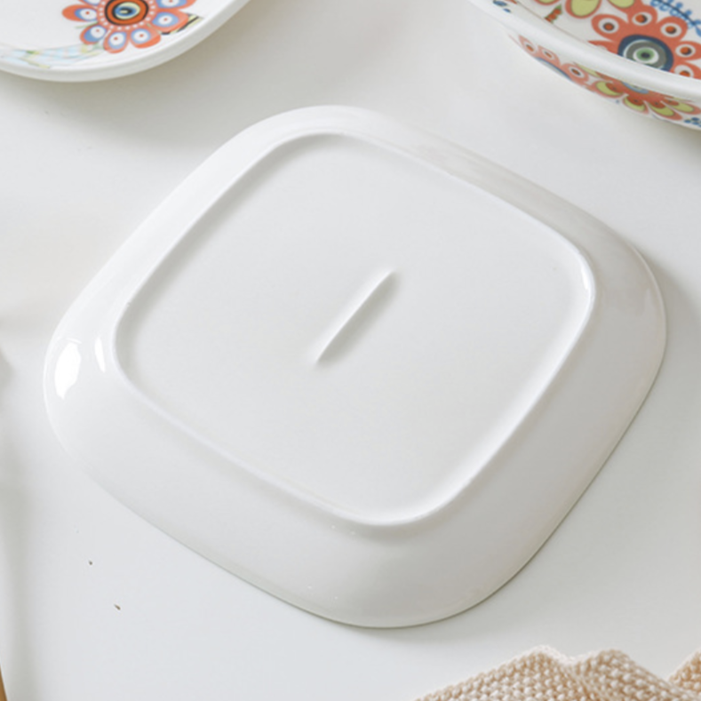 Square Deep Plate Floral Nestasia