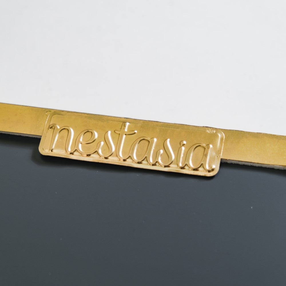 Square Decorative Mirror Tray Gold Large Nestasia