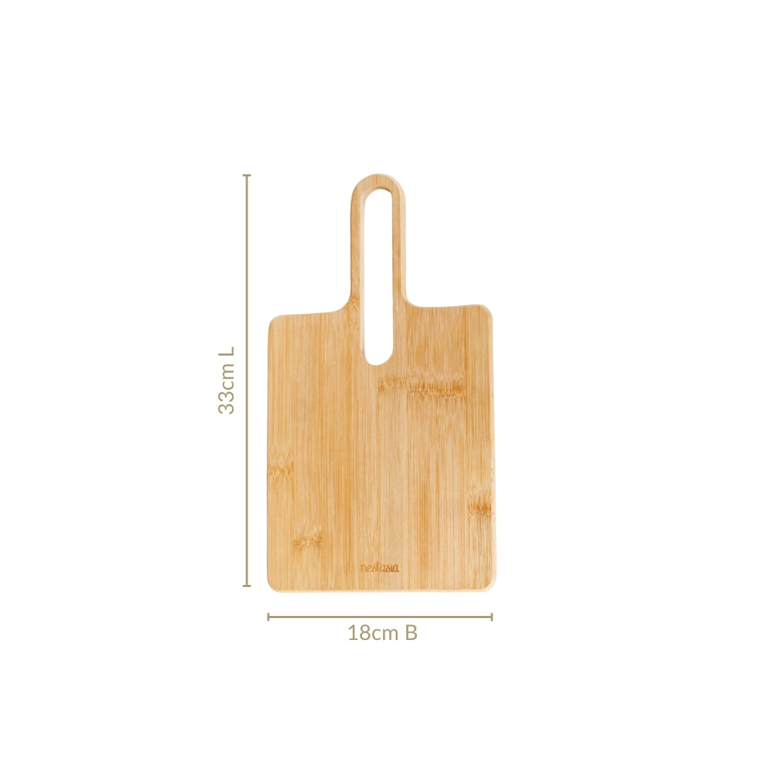 Mod Bamboo Platter With Handle 13 Inch Nestasia