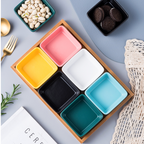 Square Bowls and Wooden Trays Nestasia