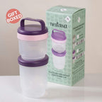 Stacko Salad Box With Dressing Cup And Spoon Purple 1020ml Nestasia