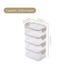 Stackable Pantry Storage Containers With Airtight Clip Lock Lid Set Of 4 1040ml Nestasia