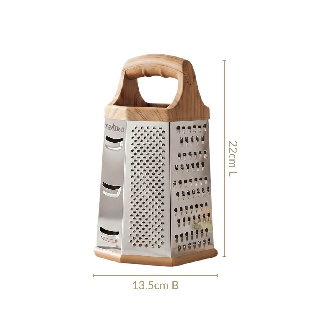 Stainless Steel 6 Sided Grater Nestasia
