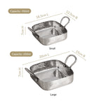 Stainless Steel Deep Serving Dish Set Of 2 Nestasia