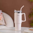 Glacio Double Wall Insulated Trending Sipper Water Bottle Moonbeam White 850ml Nestasia