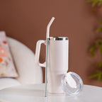 Glacio Double Wall Insulated Trending Sipper Water Bottle Moonbeam White 850ml Nestasia
