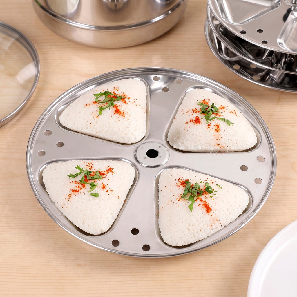 Triangle Shaped Idli Maker Set For 16 Idlis 4500ml Nestasia