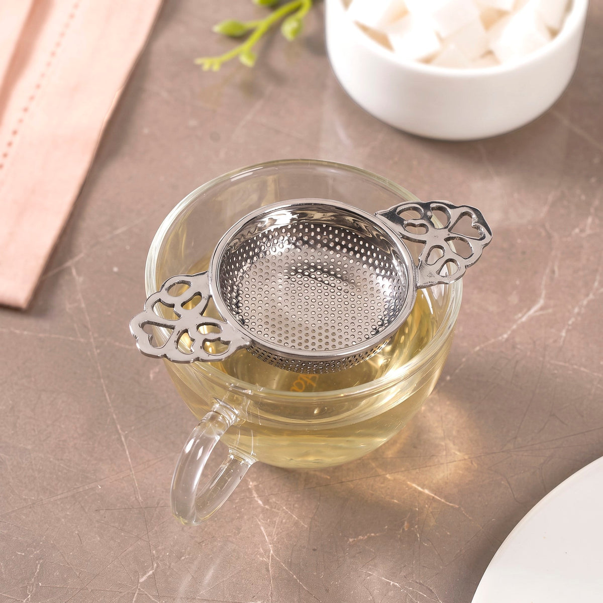 Stainless Steel Loose Leaf Tea Strainer 11x6cm Nestasia
