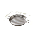 Stainless Steel Ridged Serving Platter 24cm Nestasia