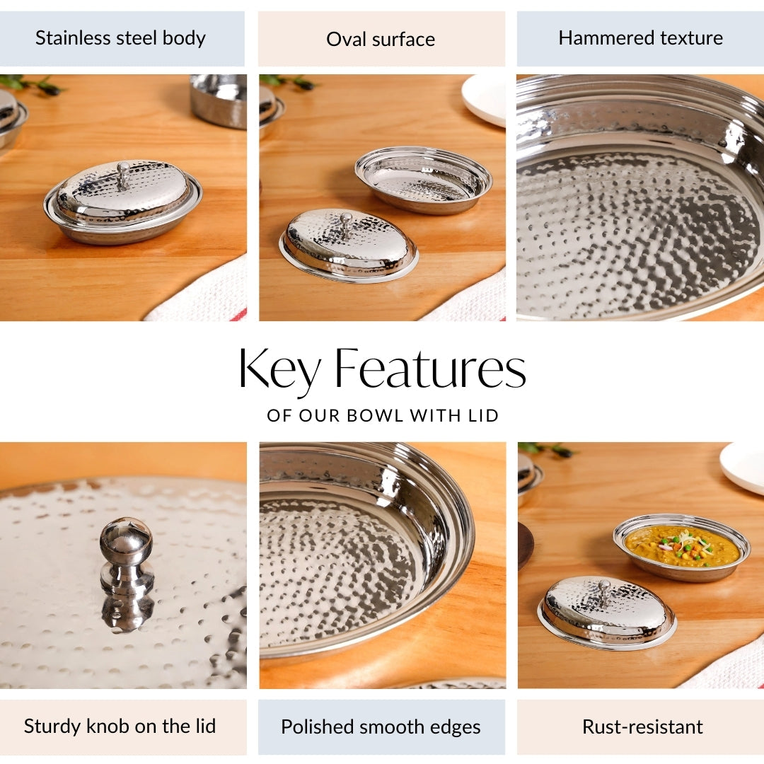 Stainless Steel Retro Serveware For Curries 350ml Nestasia