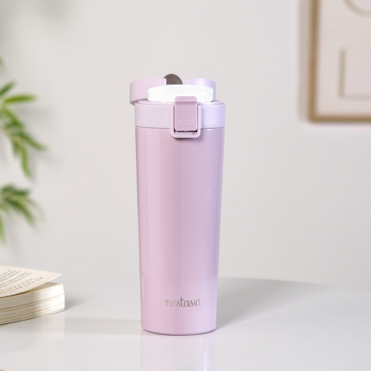 Thermox Vacuum Insulated Water Bottle With Strainer Lilac Mist 450ml Nestasia