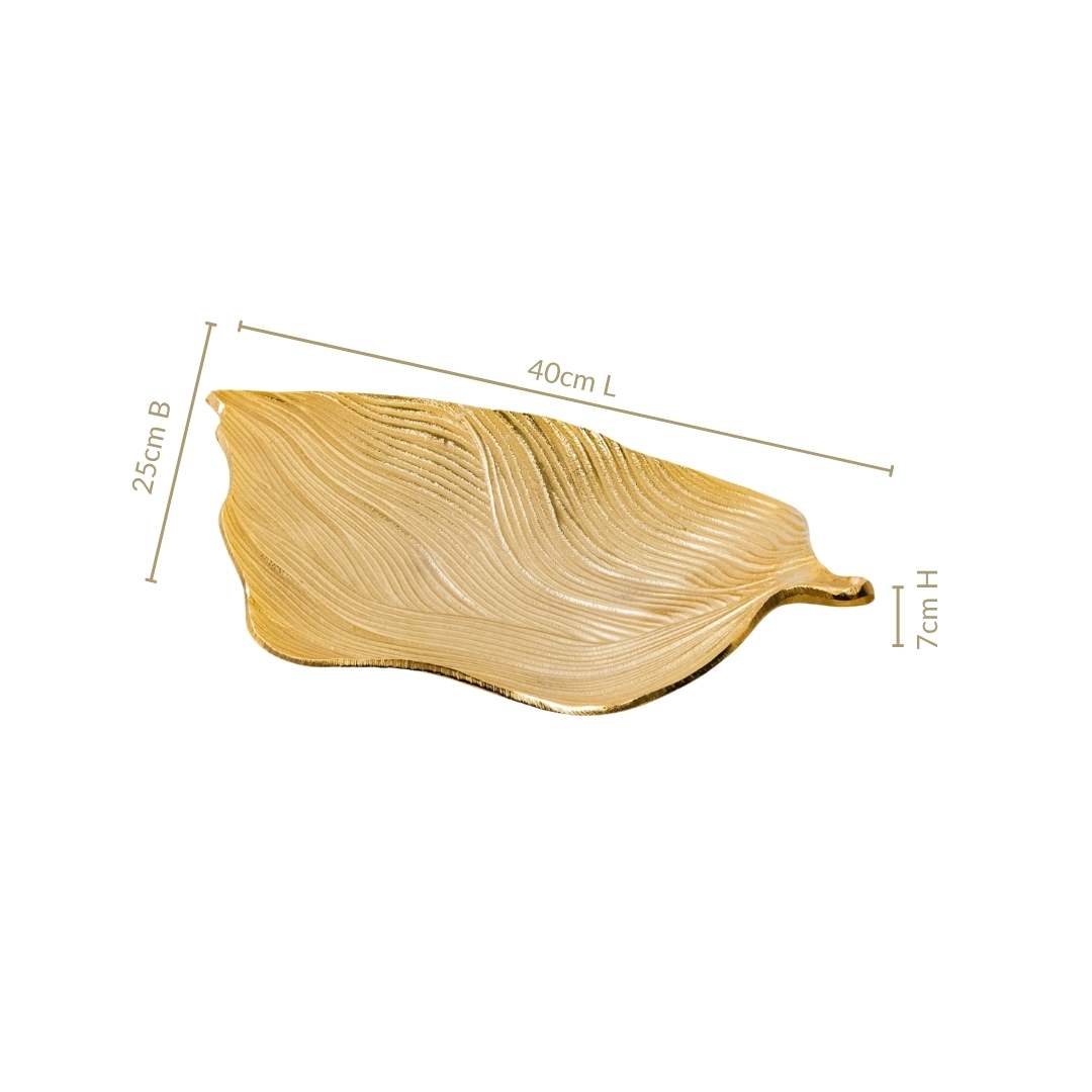 Statement Gold Leaf Table Decorative Tray Nestasia