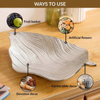 Statement Leaf Table Decorative Tray Silver Nestasia